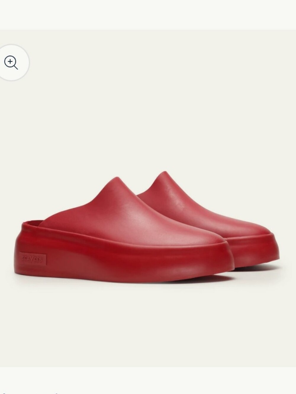 SeaVees Marin Mule Crimson Red Waterproof Slip-On Clogs Sz 5/6 Casual Vacation